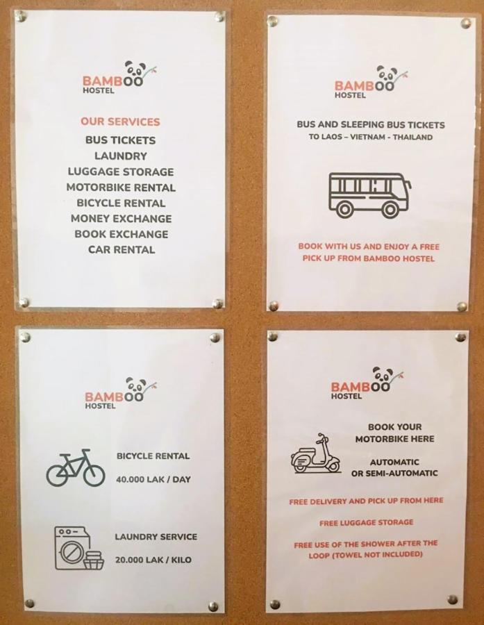 Bamboo Hostel Тхахек Екстериор снимка